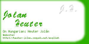 jolan heuter business card